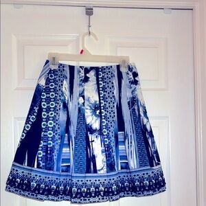 Blue Patterned Women's Skirt